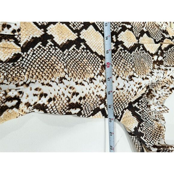 Maeve Anthropologie Juno Snake Print Dress Brown Knee‎ Length Size S Standard - Picture 6 of 8